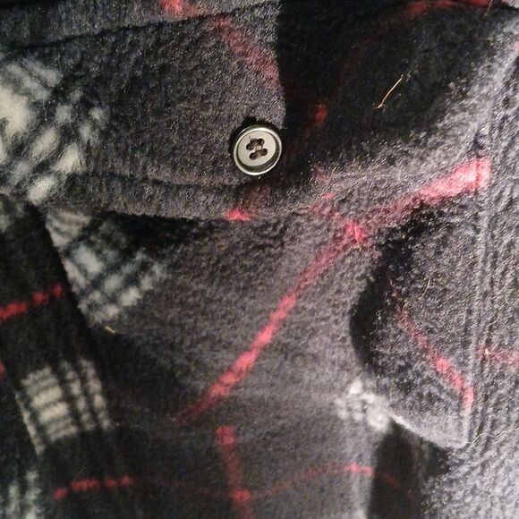 Men's Plaid Button Down Shirt - Black and Red RL64 - Picture 5 of 8